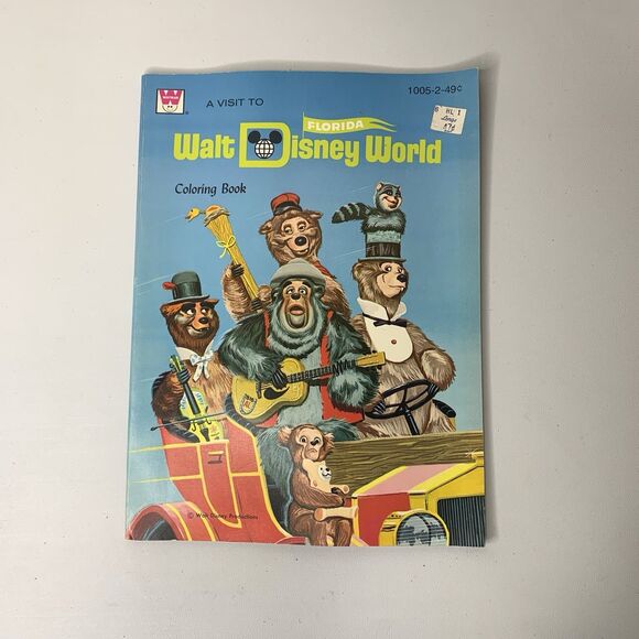 Vtg Walt Disney World Florida Coloring Book Country Bears New Unused Whitman - Picture 1 of 9